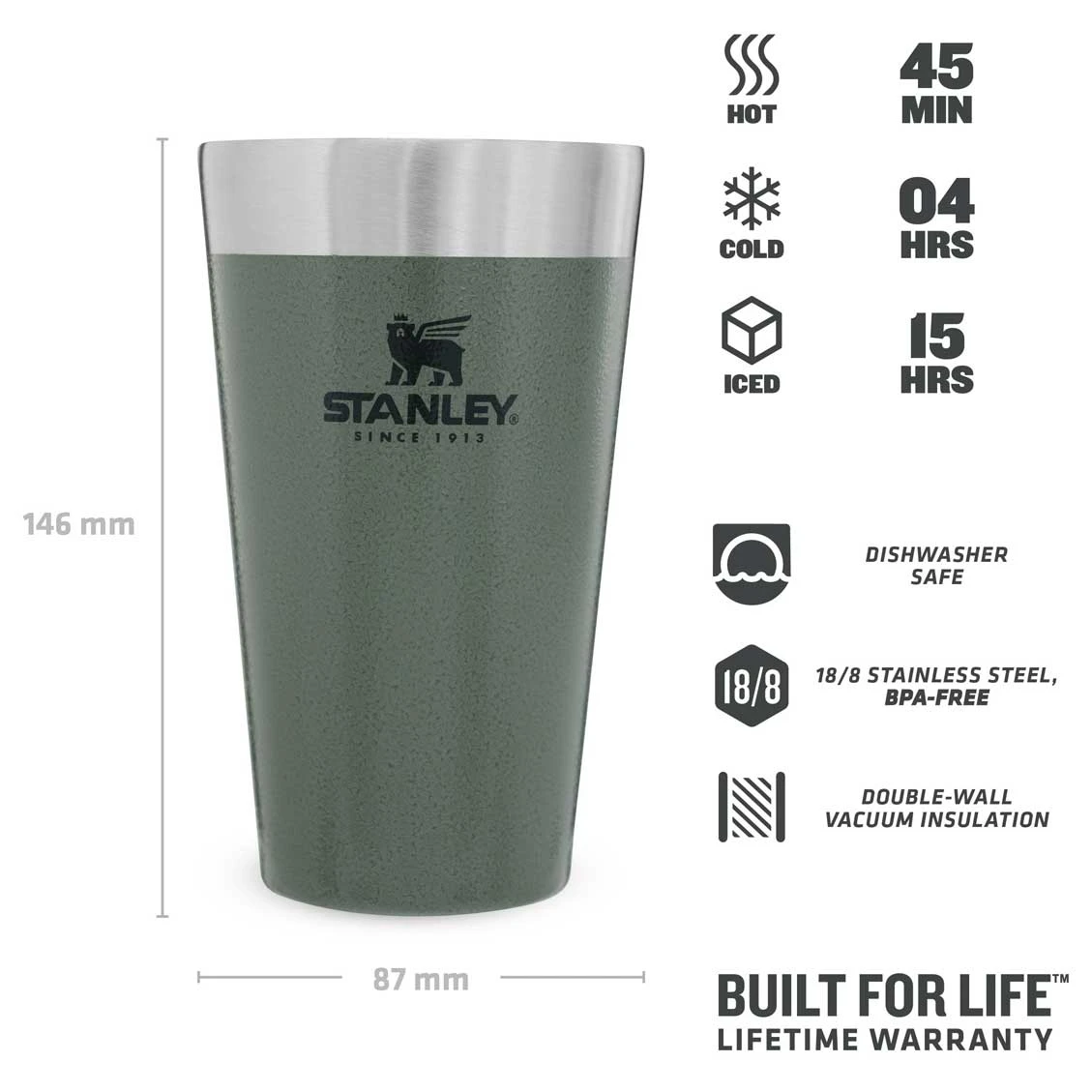 Stanley Adventure Stacking Vacuum Pint - Tasse Isotherme 1 Stanley Adventure Stacking Vacuum Pint - Tasse Isotherme