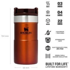 Stanley Classic Neverleak Travel Mug 250 Ml - Tasse Isotherme -Viandoris Soldes Magasin stanley classic neverleak travel mug 250 ml tasse isotherme detail 4